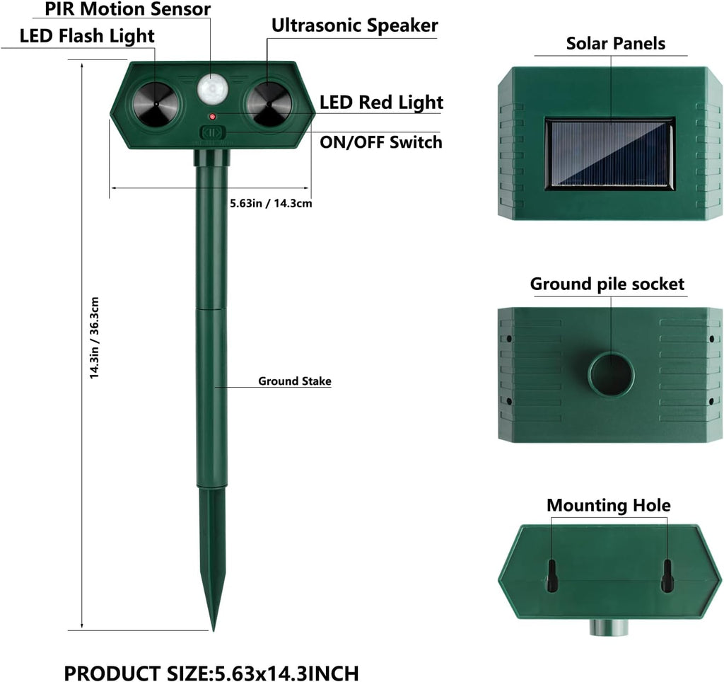 UltraSonic Solar Deer Repellent