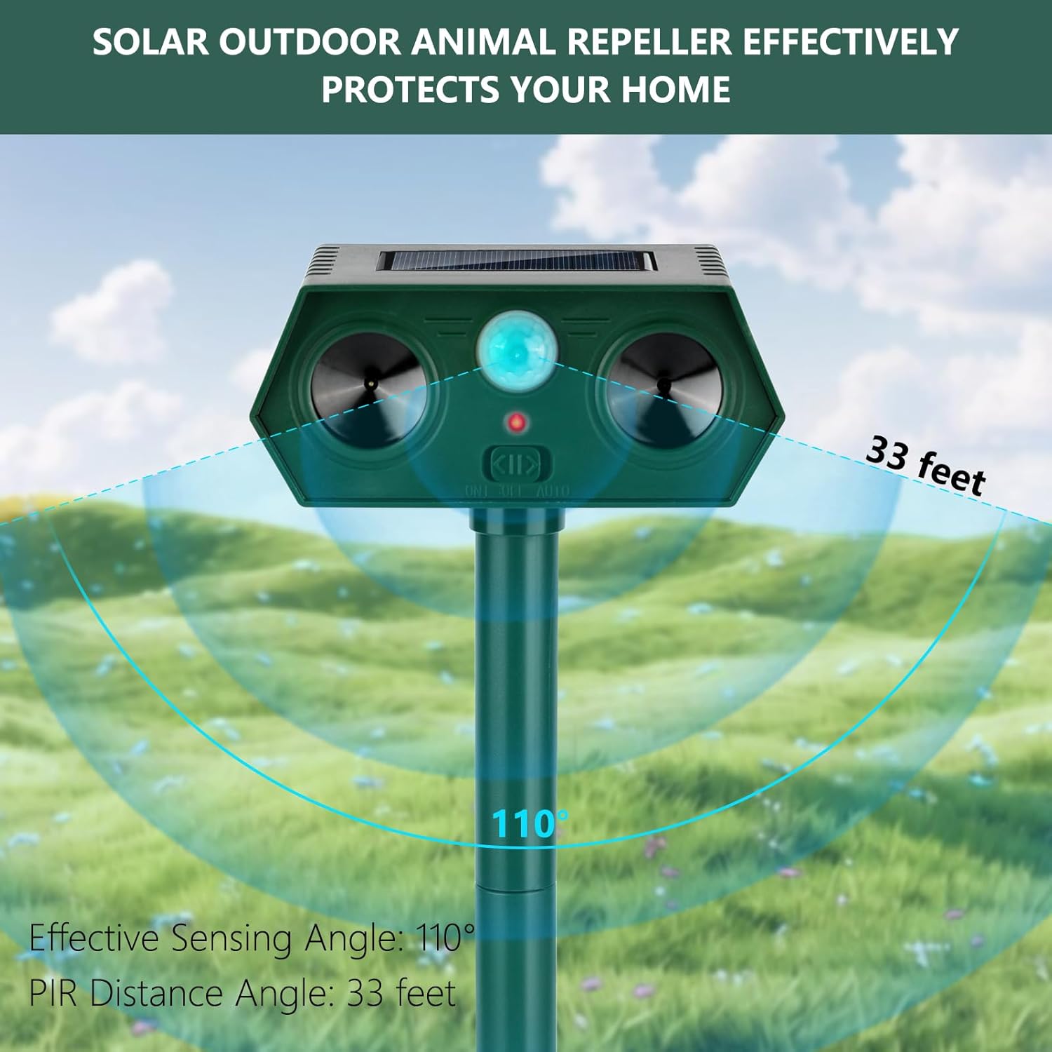 UltraSonic Solar Deer Repellent