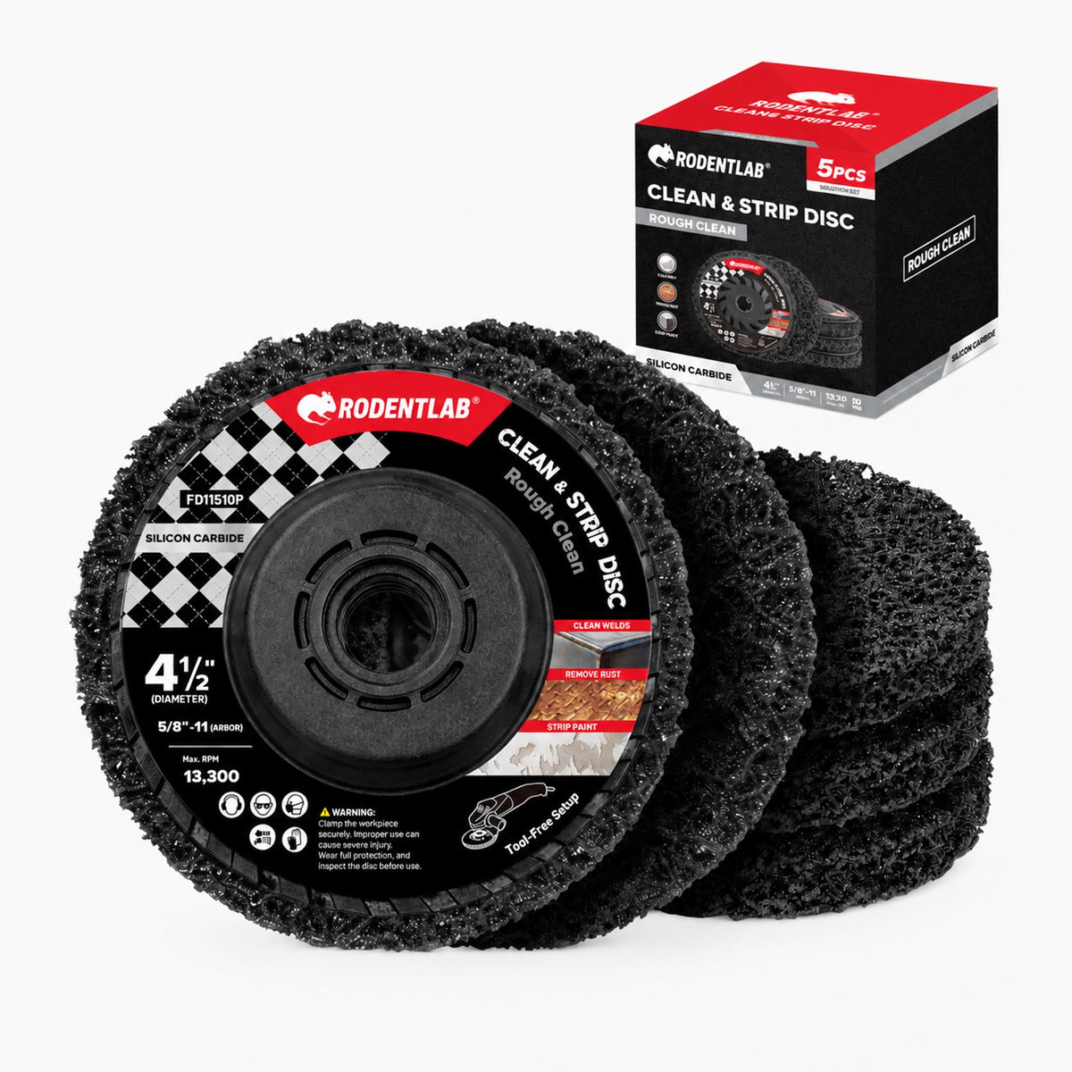 Stripping Discs 4-1/2" Paint & Rust Removal Wheels for Angle Grinder, Clean and Remove Coatings, Scaling, Welds and Oxidation
