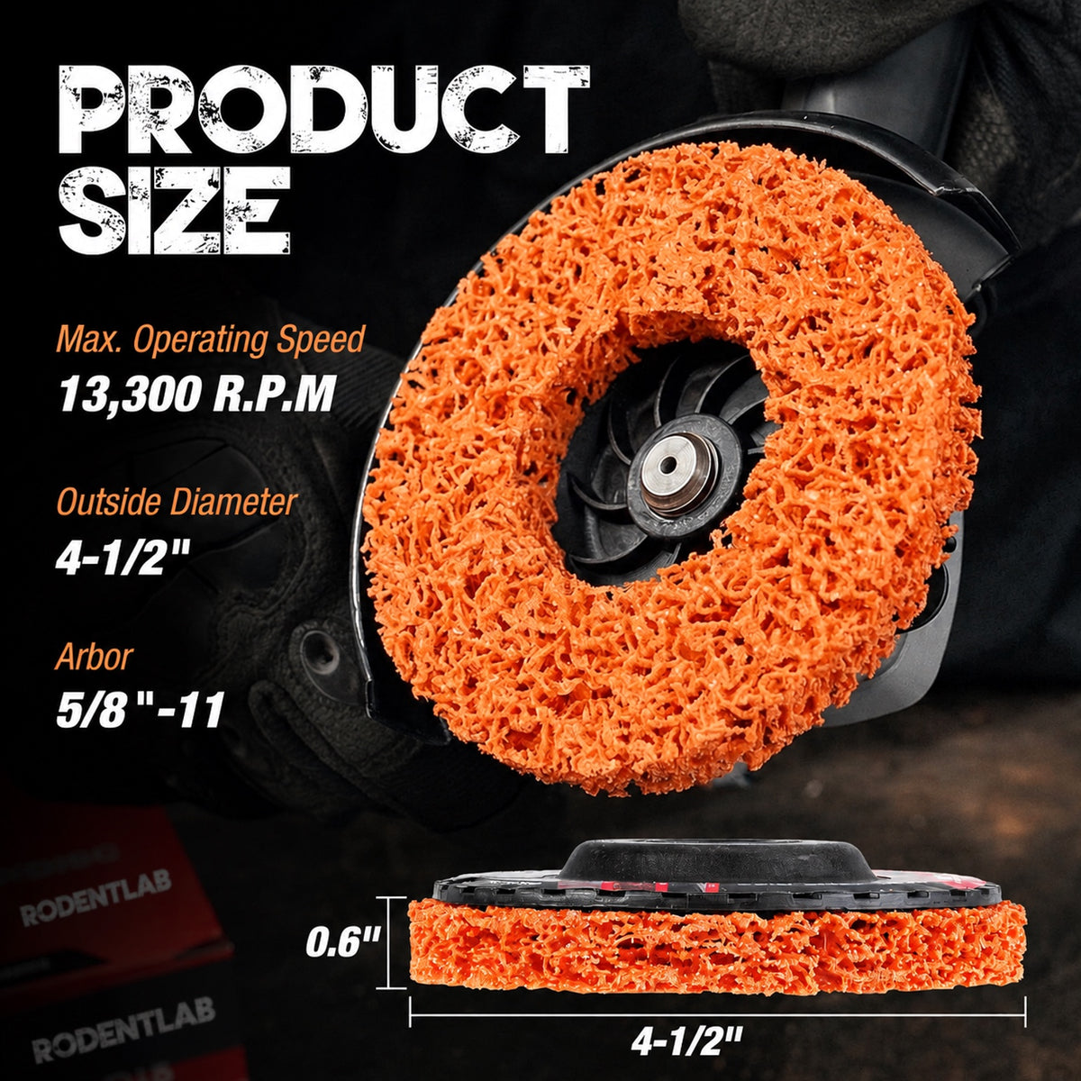 Stripping Discs 4-1/2" Paint & Rust Removal Wheels for Angle Grinder, Clean and Remove Coatings, Scaling, Welds and Oxidation