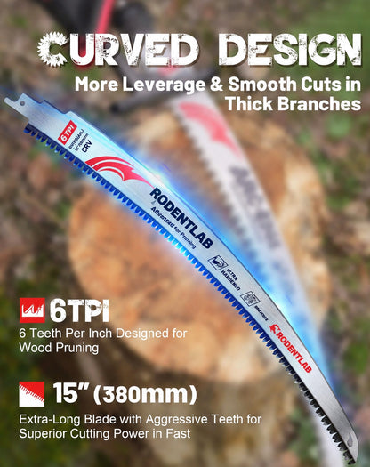 Tree Trimming/Wood Cutting – Japanese Teeth Arc Edge 6 TPI Reciprocating Saw Blade