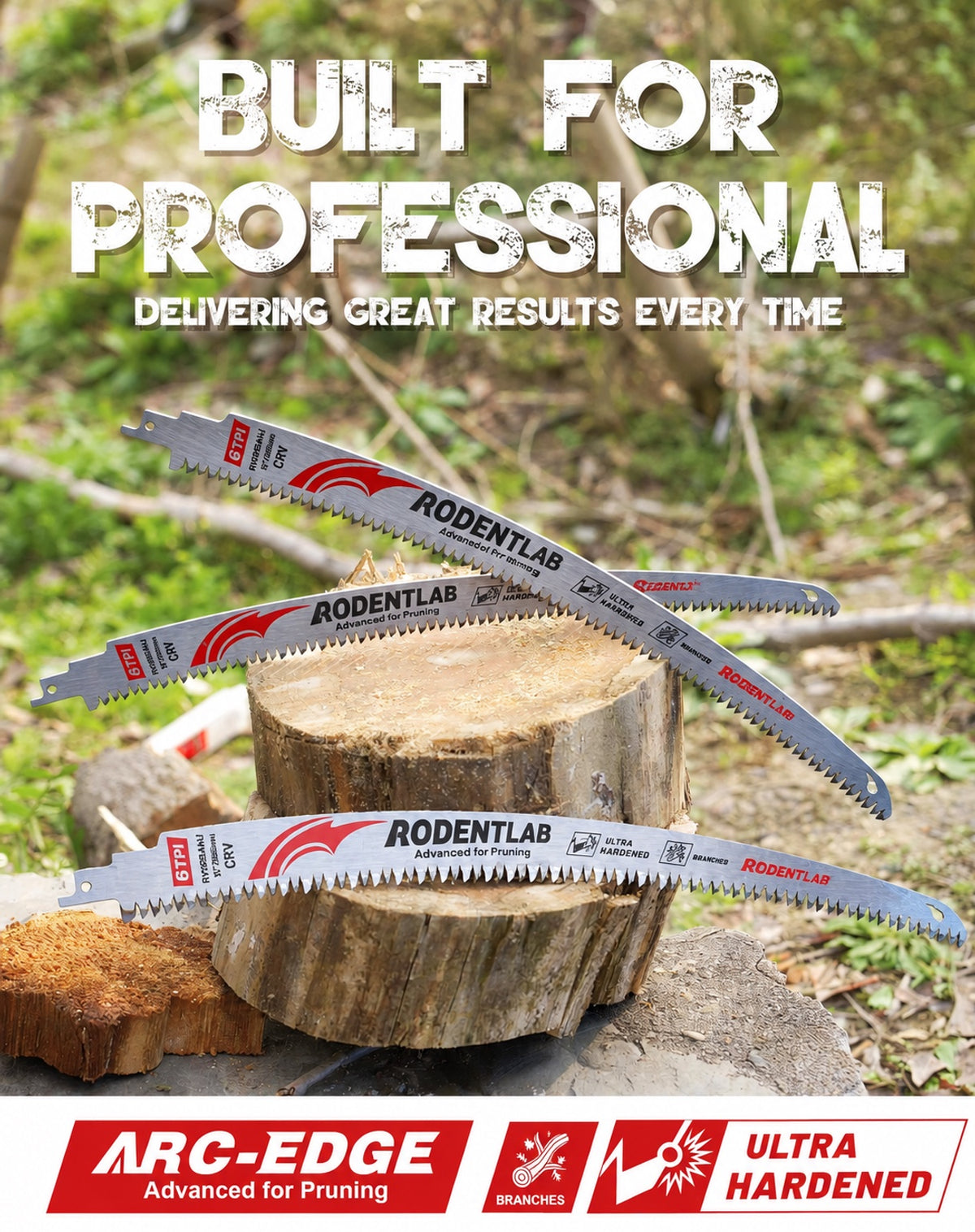 Tree Trimming/Wood Cutting – Japanese Teeth Arc Edge 6 TPI Reciprocating Saw Blade