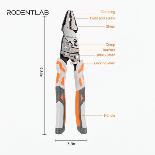 Heavy-Duty Self-Locking Ratchet Grip Pliers