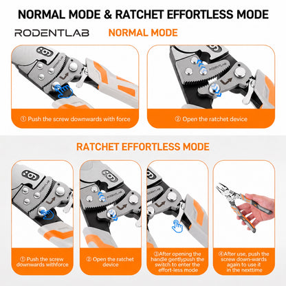 Heavy-Duty Self-Locking Ratchet Grip Pliers