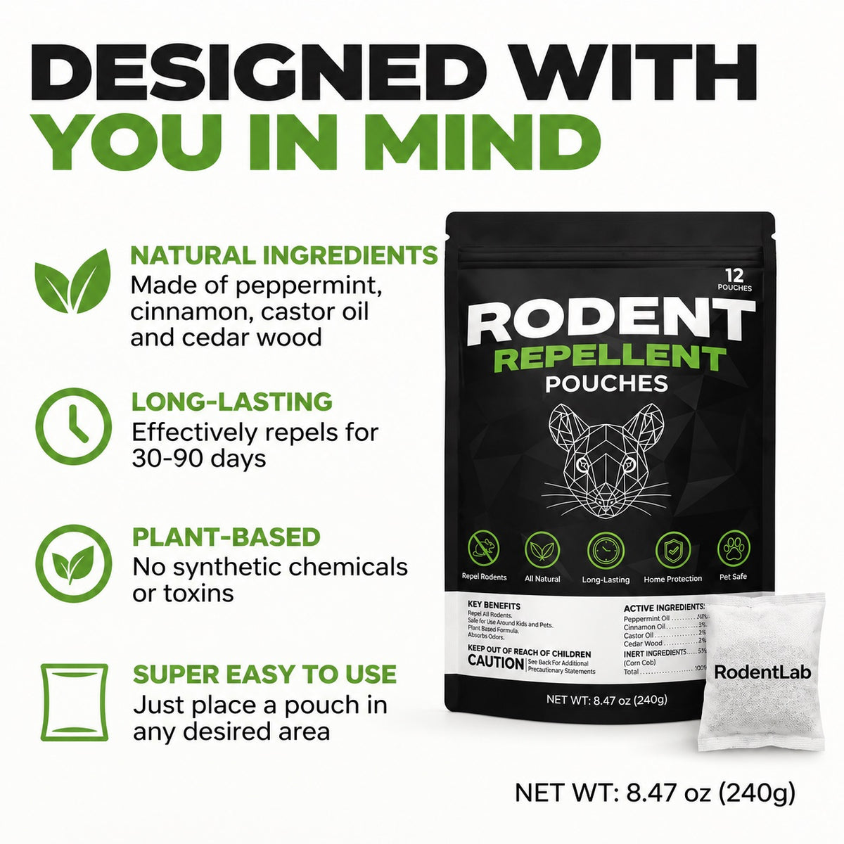RodentLab Rodent Repellent Pouches